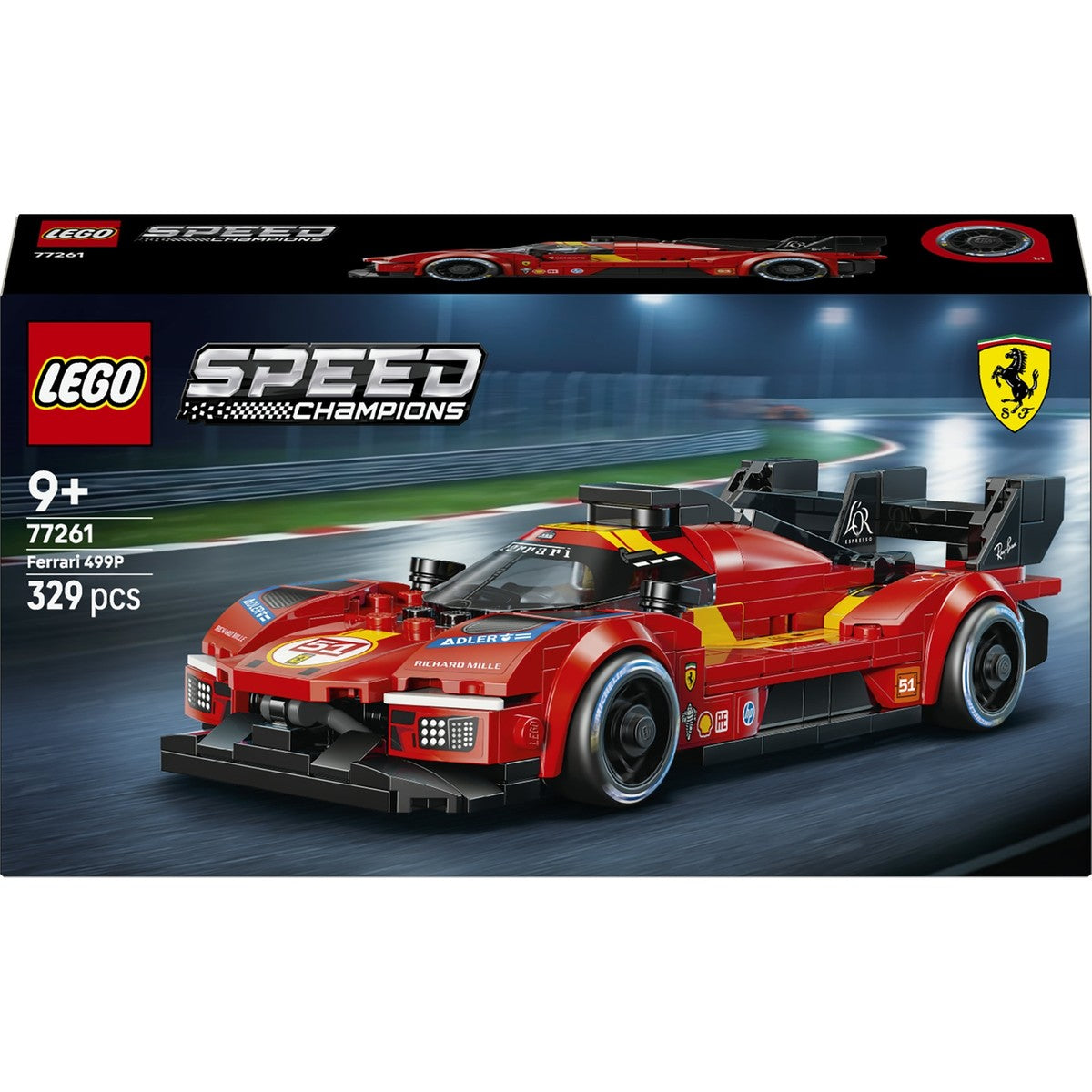 LEGO® Speed Champions Ferrari 499P 77261 - 9 Yaş ve Üzeri için Gerçekçi Detaylar İçeren Yaratıcı Oyuncak Yapım Seti (329 Parça)