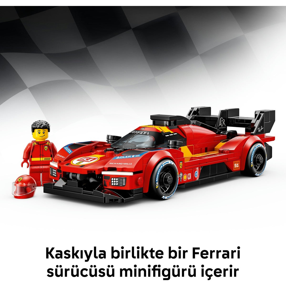 LEGO® Speed Champions Ferrari 499P 77261 - 9 Yaş ve Üzeri için Gerçekçi Detaylar İçeren Yaratıcı Oyuncak Yapım Seti (329 Parça)