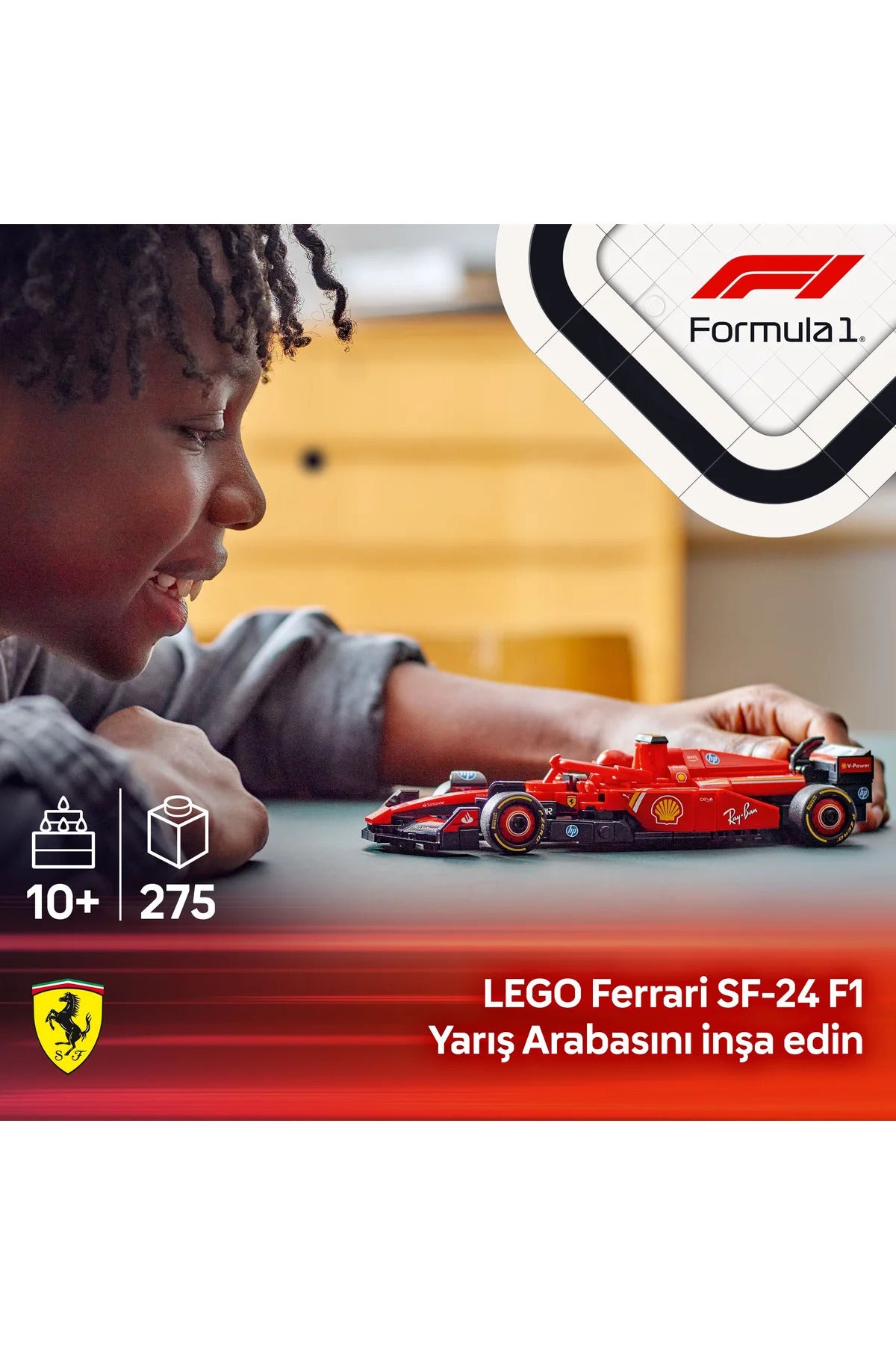 LEGO® Speed Champions Ferrari SF-24 F1® Yarış Arabası 77242 - 10+ Oyuncak Model Yapım Seti (275Pr)