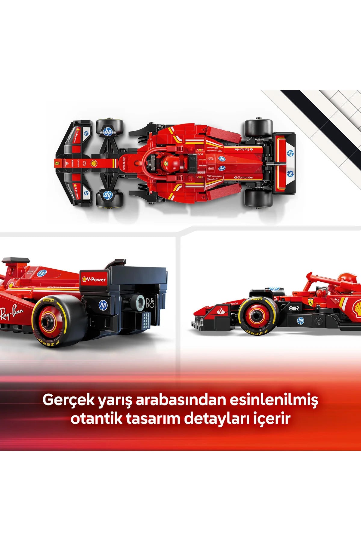 LEGO® Speed Champions Ferrari SF-24 F1® Yarış Arabası 77242 - 10+ Oyuncak Model Yapım Seti (275Pr)