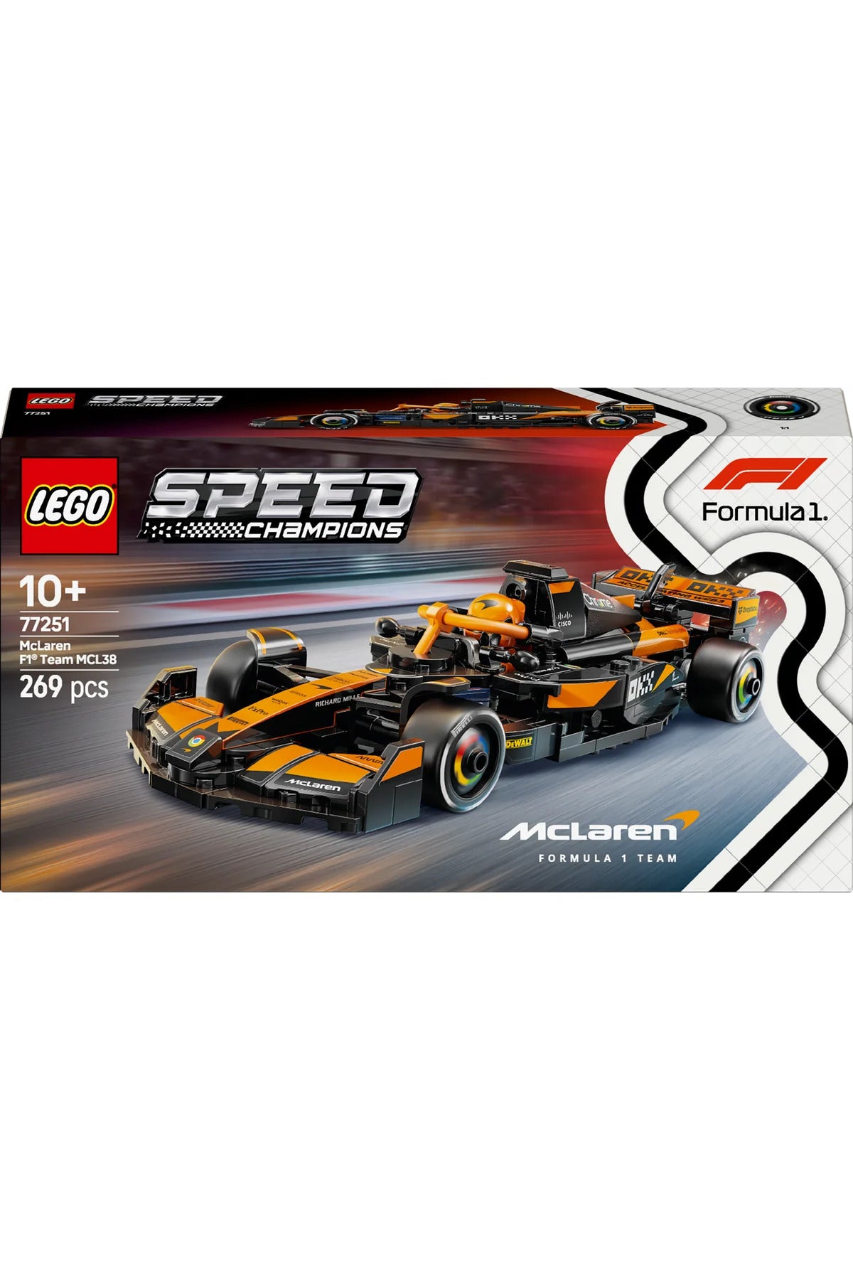 LEGO® Speed Champions McLaren F1® Team MCL38 Yarış Arabası 77251 - 10+ Oyuncak Yapım Seti (269P)