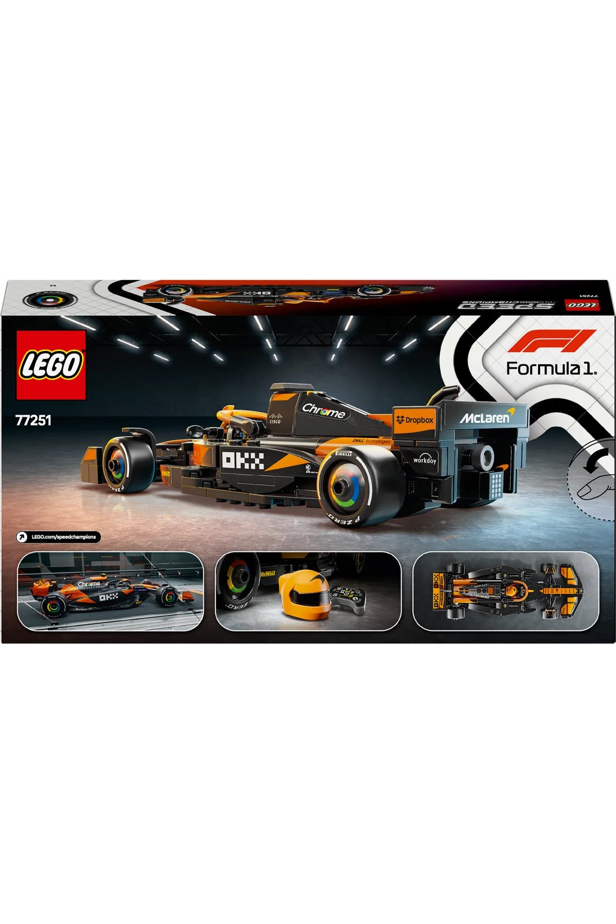 LEGO® Speed Champions McLaren F1® Team MCL38 Yarış Arabası 77251 - 10+ Oyuncak Yapım Seti (269P)