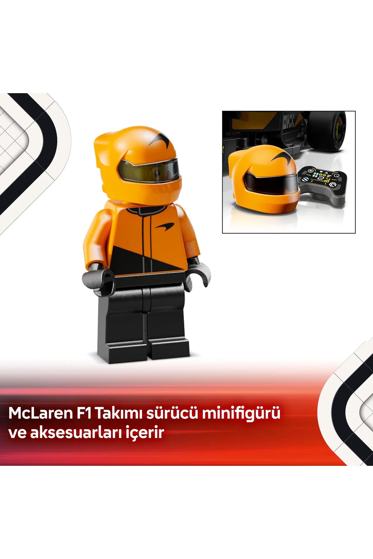 LEGO® Speed Champions McLaren F1® Team MCL38 Yarış Arabası 77251 - 10+ Oyuncak Yapım Seti (269P)
