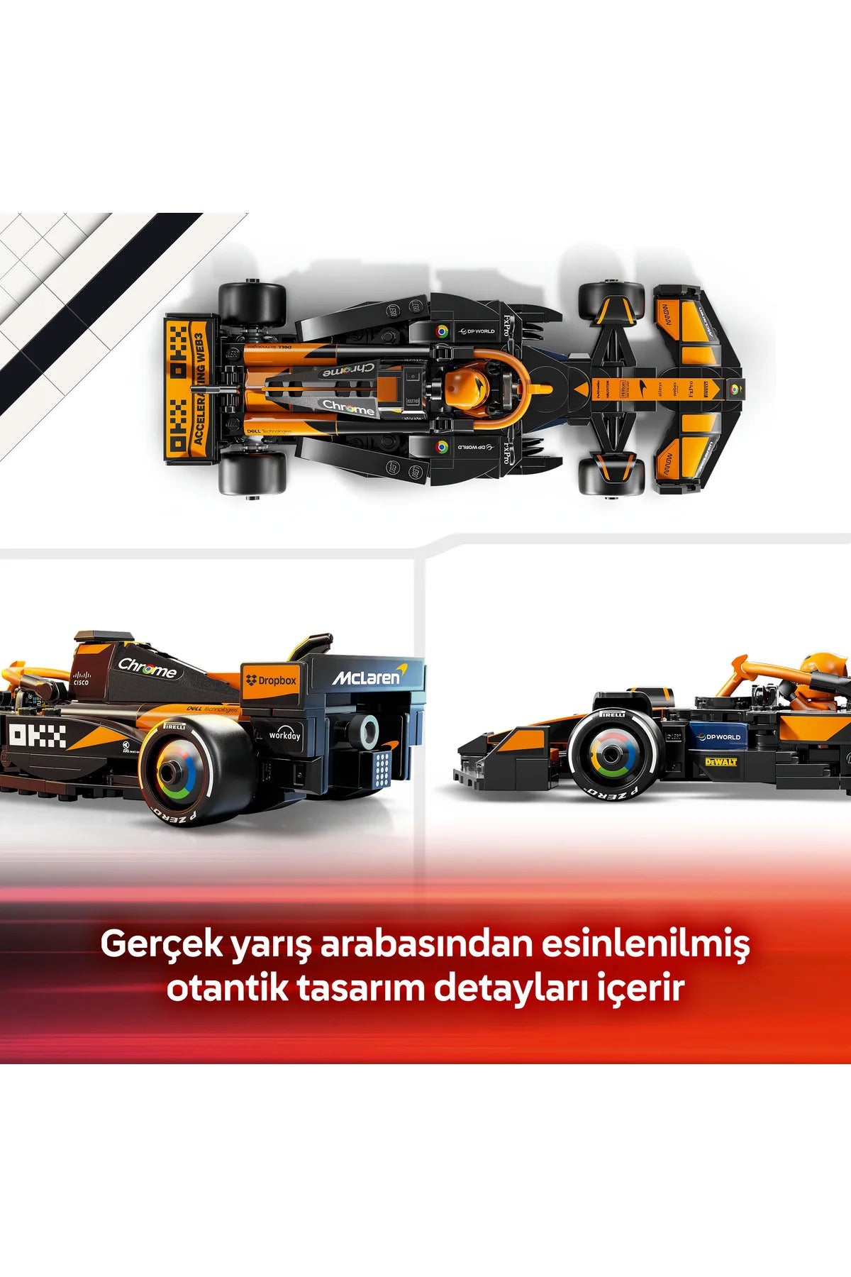 LEGO® Speed Champions McLaren F1® Team MCL38 Yarış Arabası 77251 - 10+ Oyuncak Yapım Seti (269P)