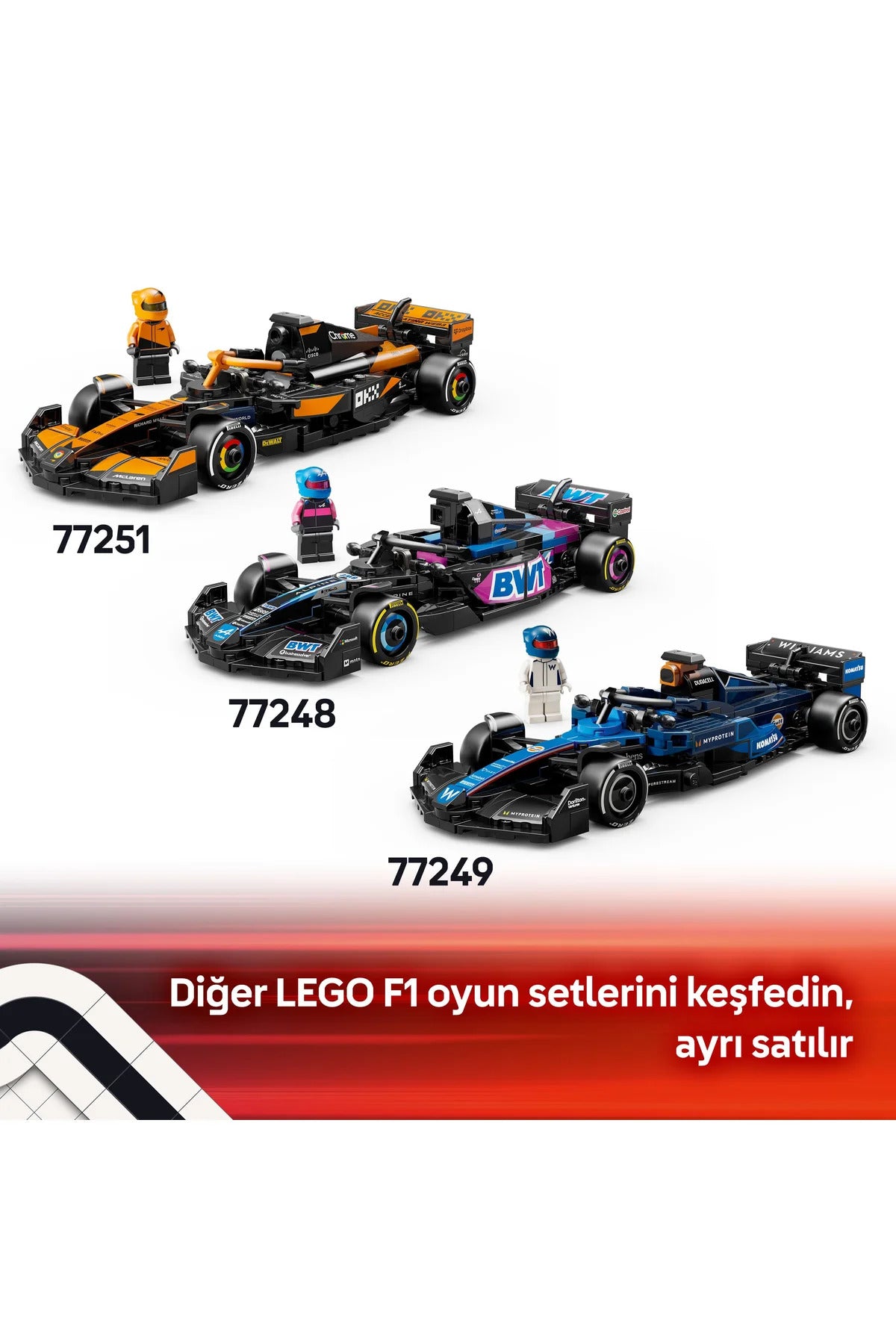 LEGO® Speed Champions Mercedes-AMG F1® W15 Yarış Arabası 77244 - 10+ Oyuncak Yapım Seti (267Pr)