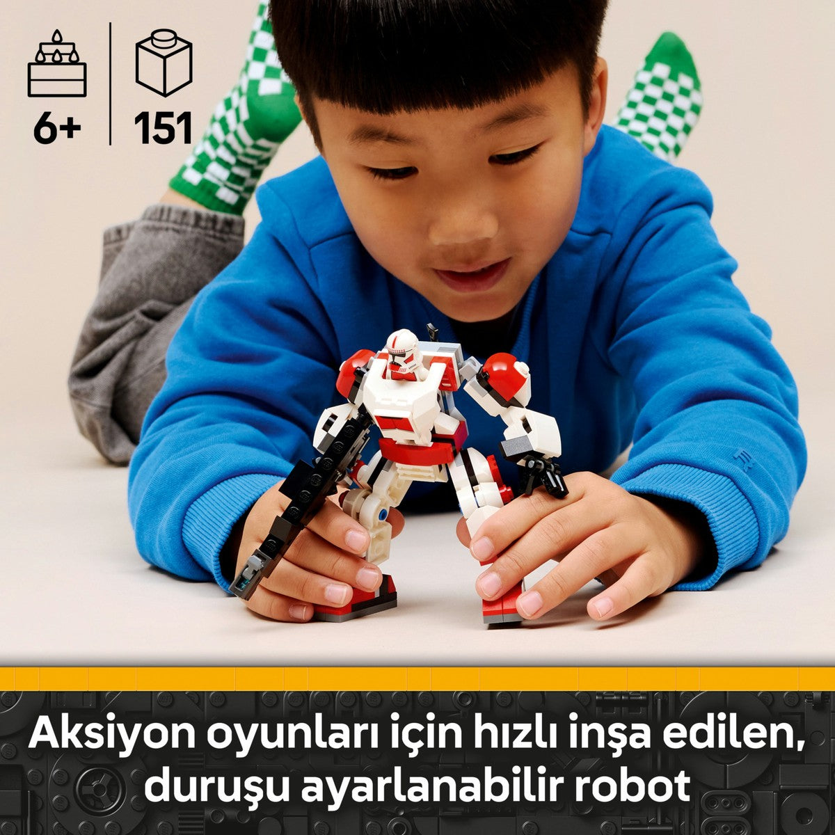 LEGO® Star Wars™ Klon Şok Trooper™ Robotu 75448 - 6 Yaş ve Üzeri Çocuklar için Aksiyon Figürü Yapım Seti (151 Parça)