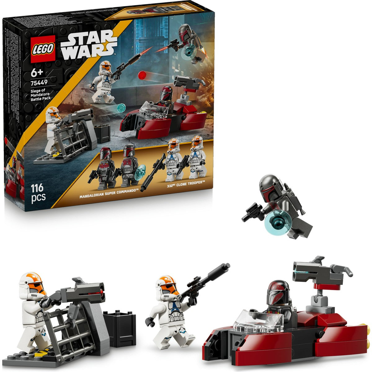 LEGO® Star Wars™ Mandalore Kuşatması Savaş Paketi 75449 - 6 Yaş ve Üzeri için Yaratıcı Oyuncak Yapım Seti (116 Parça)