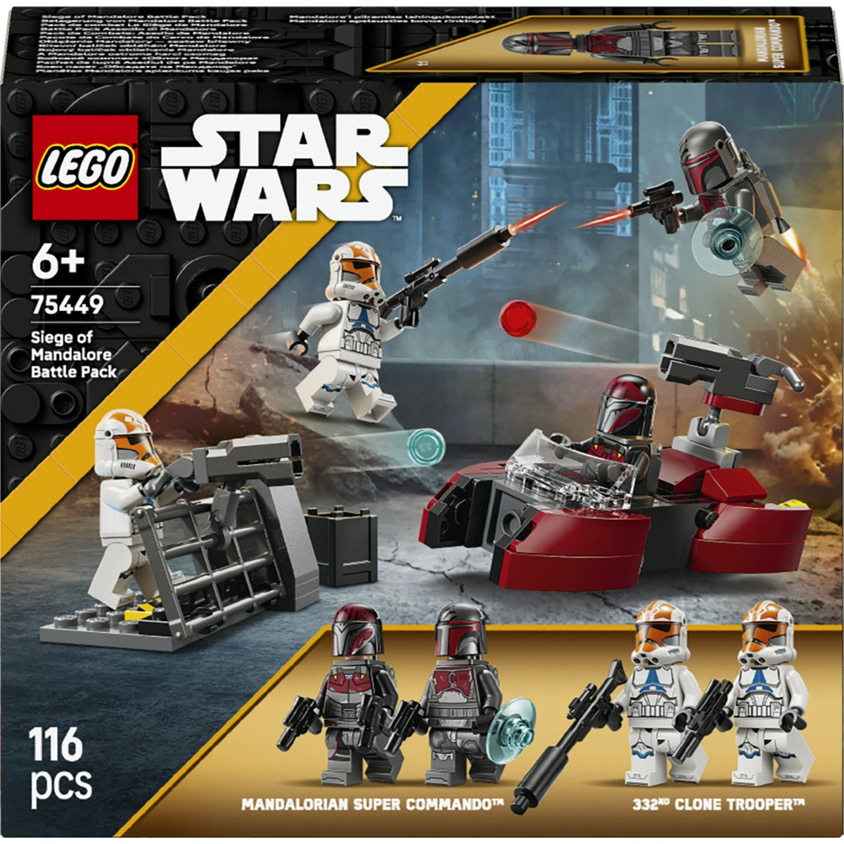 LEGO® Star Wars™ Mandalore Kuşatması Savaş Paketi 75449 - 6 Yaş ve Üzeri için Yaratıcı Oyuncak Yapım Seti (116 Parça)