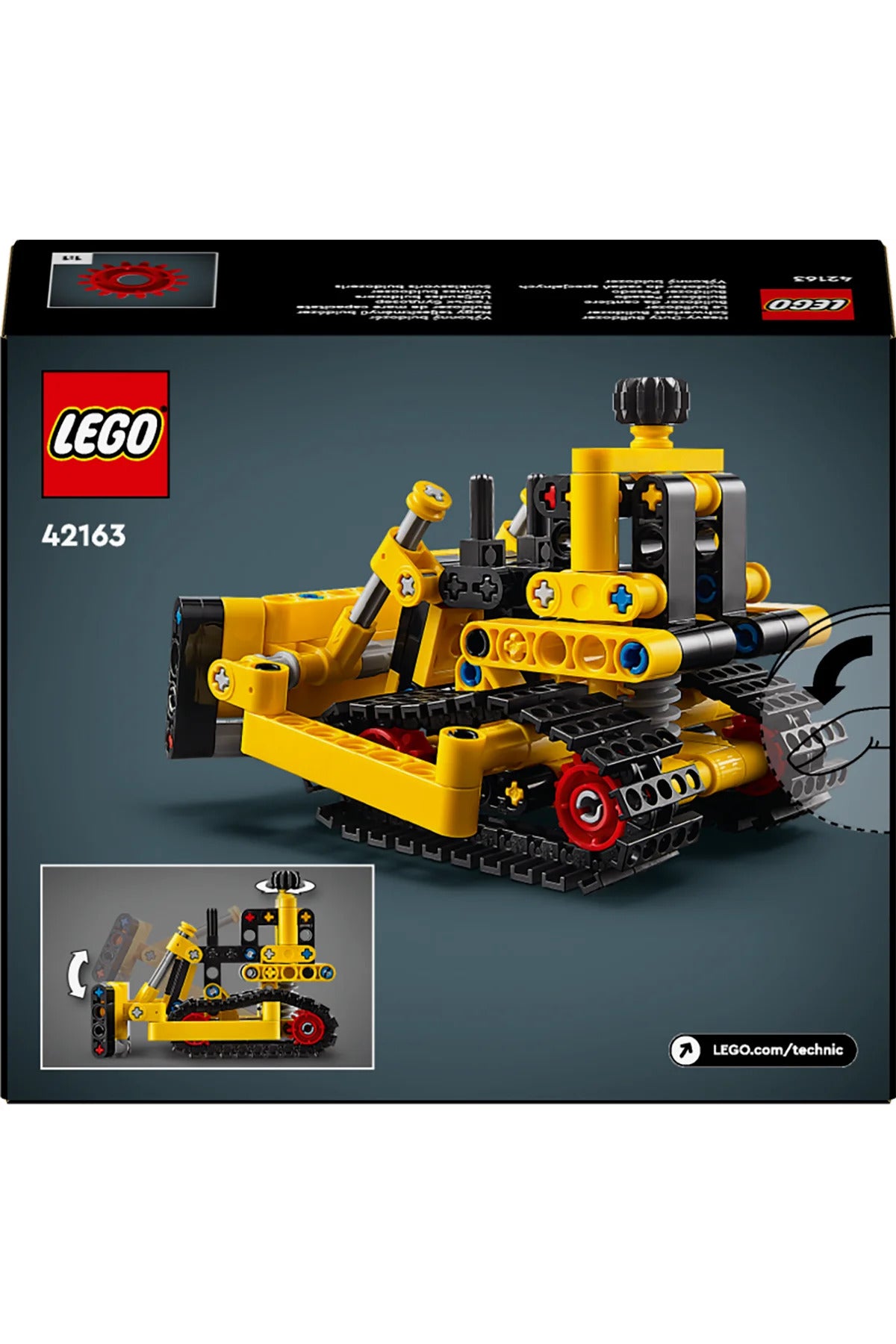 LEGO® Technic Ağır İş Buldozeri 42163 - 7+ Çocuklar için Yaratıcı Oyuncak Model Yapım Seti (195P)