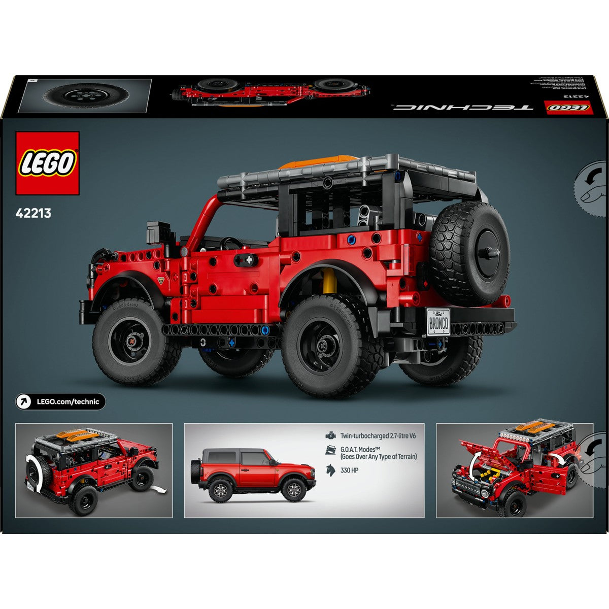 LEGO® Technic Ford Bronco Suv 42213 – 9+ Araç Seven Çocuklar Için Stem Odaklı Model Araba Yaratıcı Oyuncak Yapım Seti (943P)