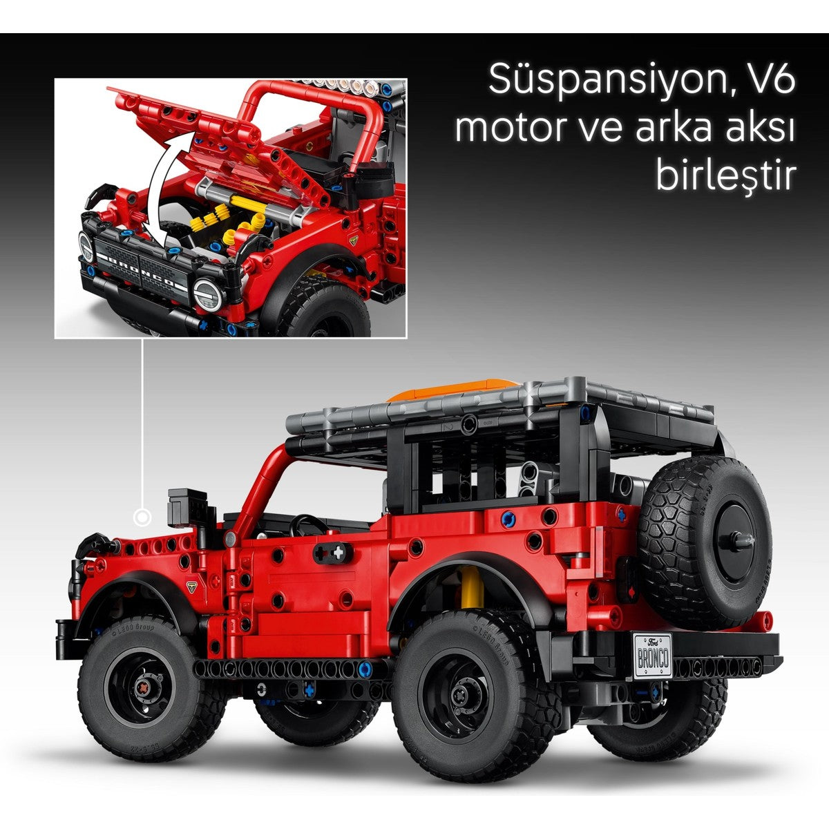 LEGO® Technic Ford Bronco Suv 42213 – 9+ Araç Seven Çocuklar Için Stem Odaklı Model Araba Yaratıcı Oyuncak Yapım Seti (943P)