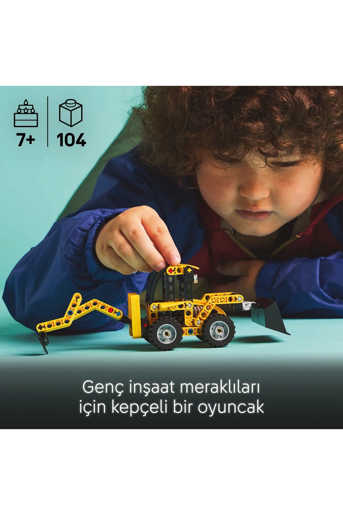 LEGO® Technic Kazıcı Yükleyici 42197 - 7+ Çocuklar için Oyuncak İnşaat Aracı Yapım Seti (104P)