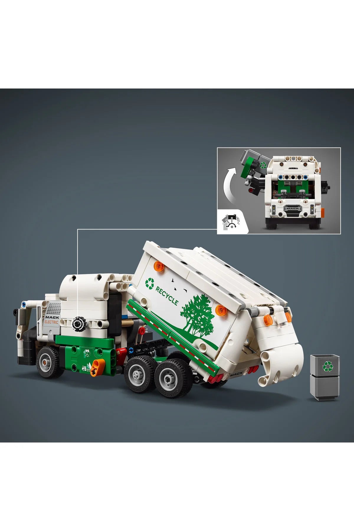 LEGO® Technic Mack® LR Electric Çöp Kamyonu 42167 - 8+ Çocuklar için Oyuncak Model Yapım Seti (503P)
