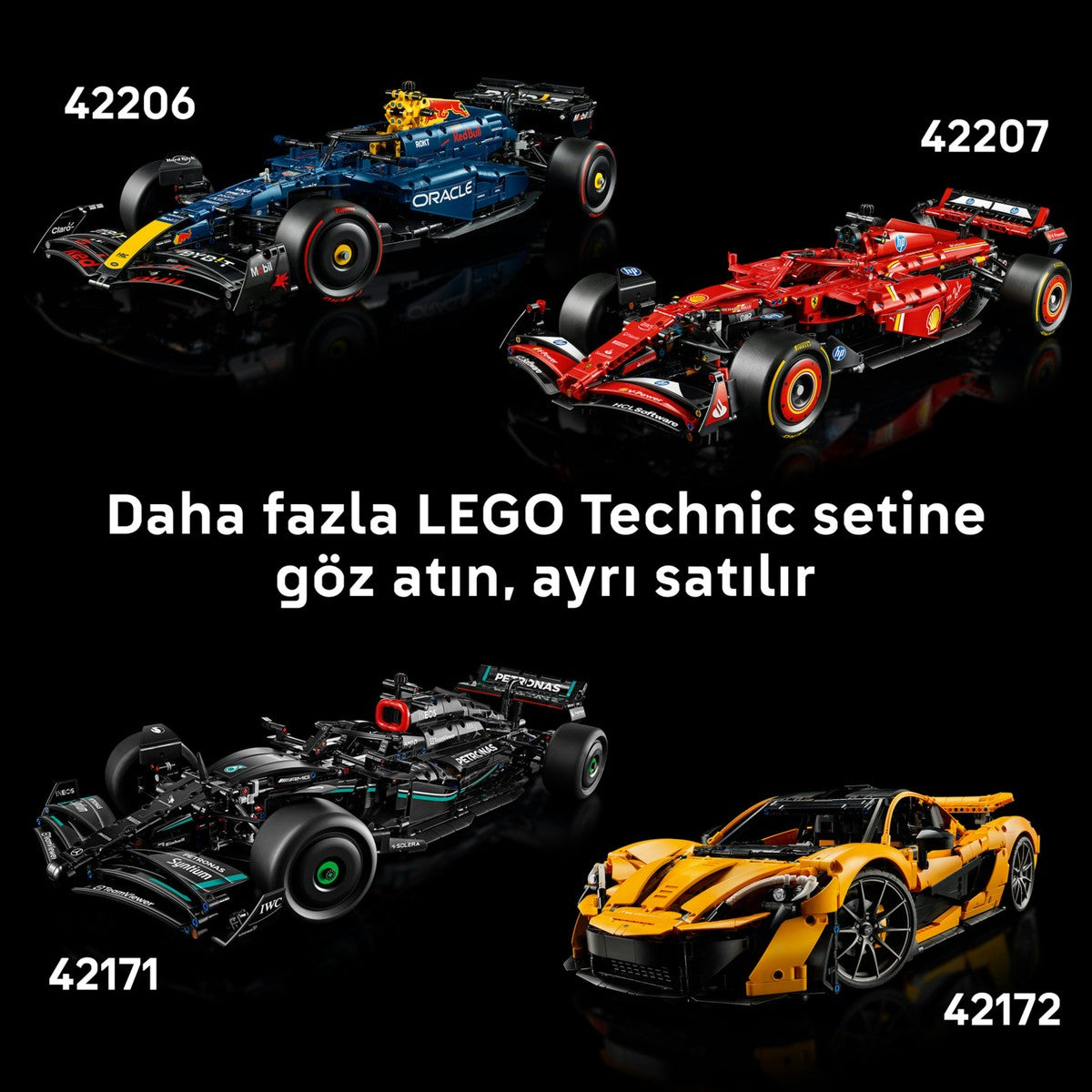 LEGO® Technic™ Mclaren MCL39 F1® Araba 42228 - Yetişkinler Için 2025 Model Araba Içeren Yaratıcı Model Yapım Seti (1675 Parça)