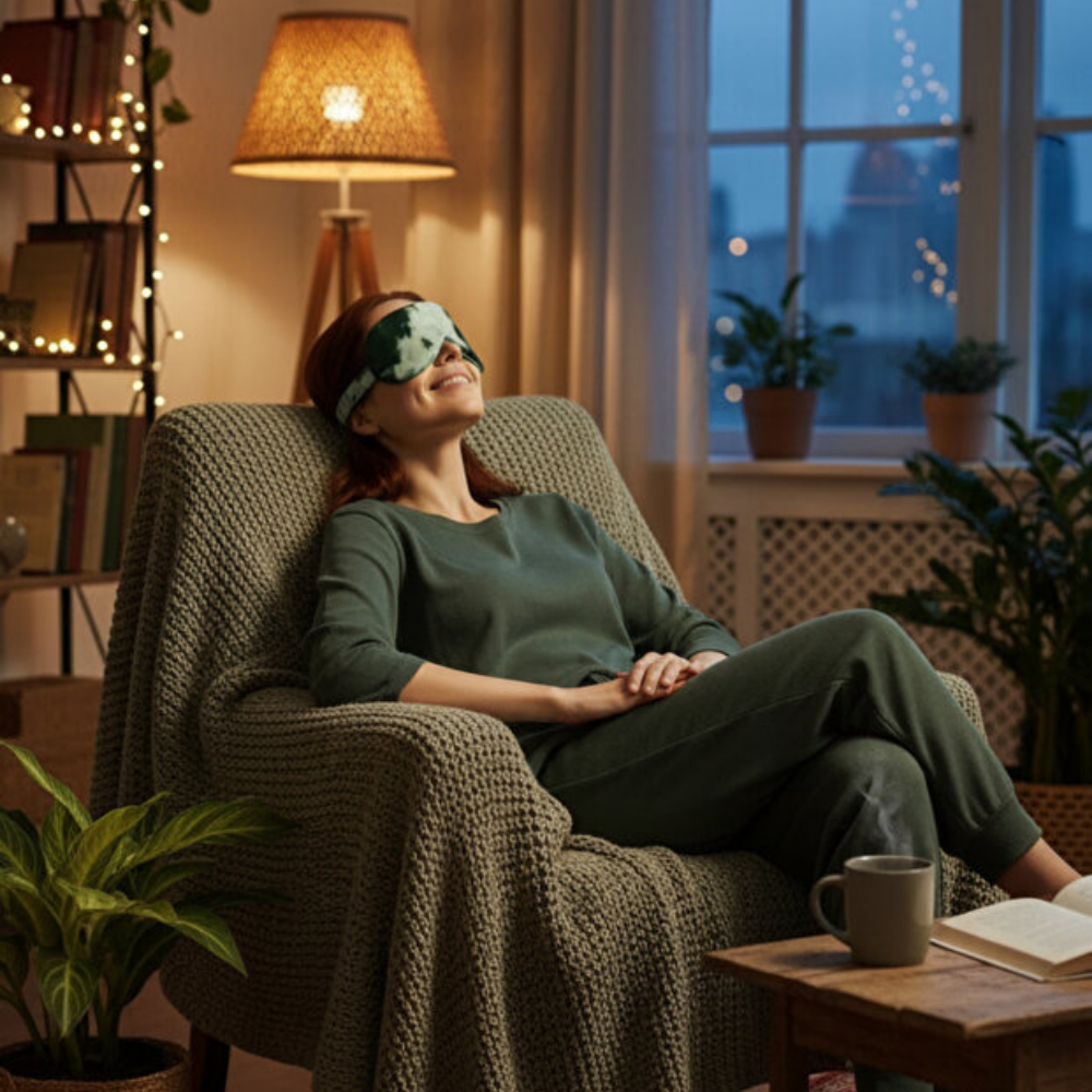 Touch Hardal Tohumlu Lavantalı Göz Maskesi, Doğal Mum, Blossom Tea & Meditasyon Seti