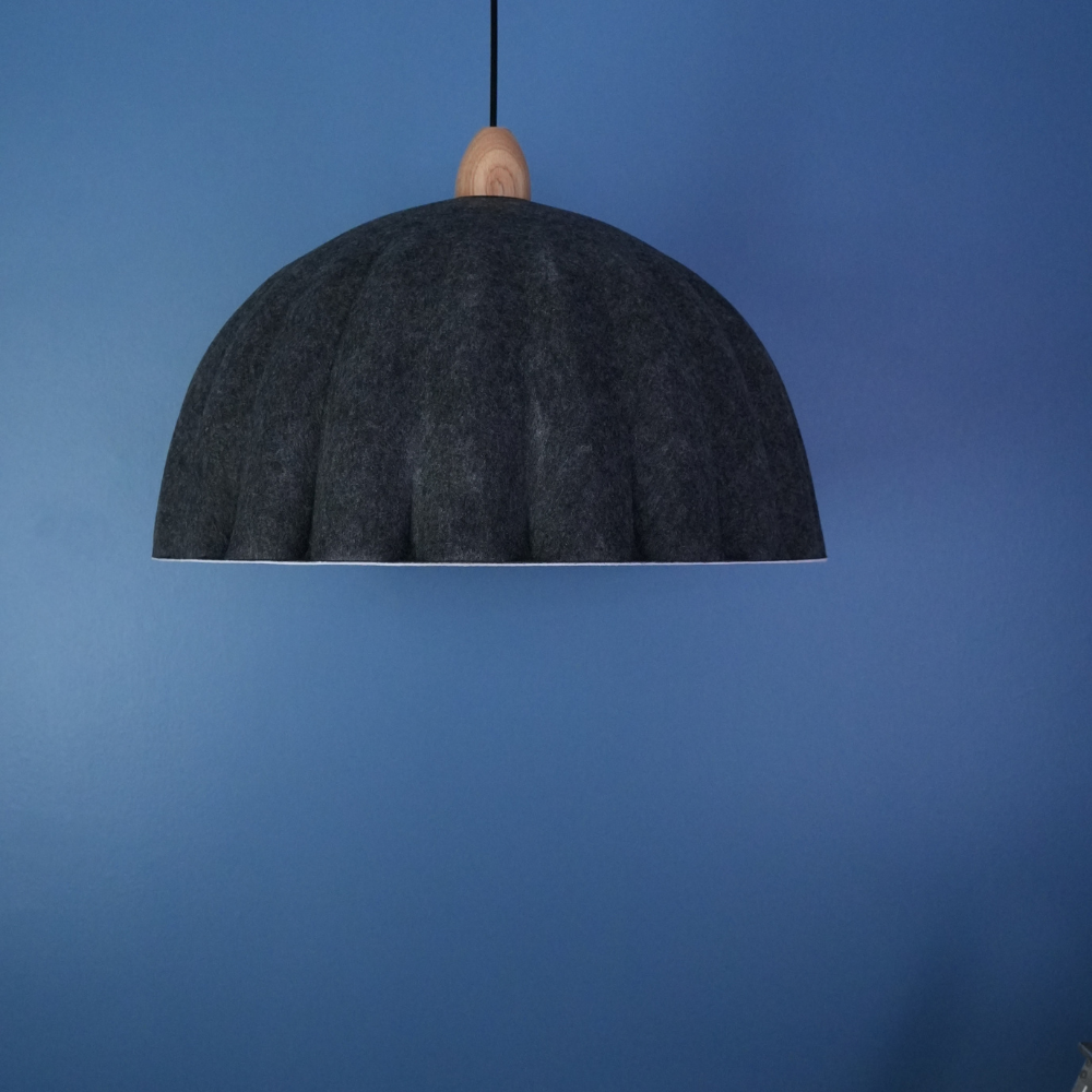 Koyu Gri Akustik Sarkıt Avize