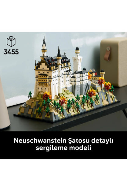 LEGO® Architecture Neuschwanstein Şatosu 21063 - Yetişkinler için Model Yapım Seti (3455P)