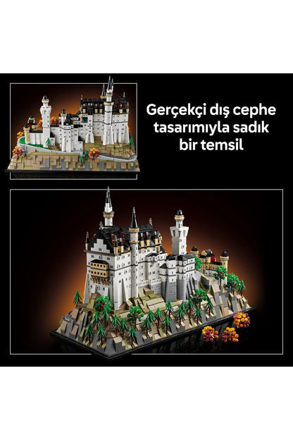 LEGO® Architecture Neuschwanstein Şatosu 21063 - Yetişkinler için Model Yapım Seti (3455P)
