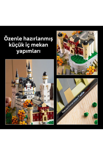 LEGO® Architecture Neuschwanstein Şatosu 21063 - Yetişkinler için Model Yapım Seti (3455P)