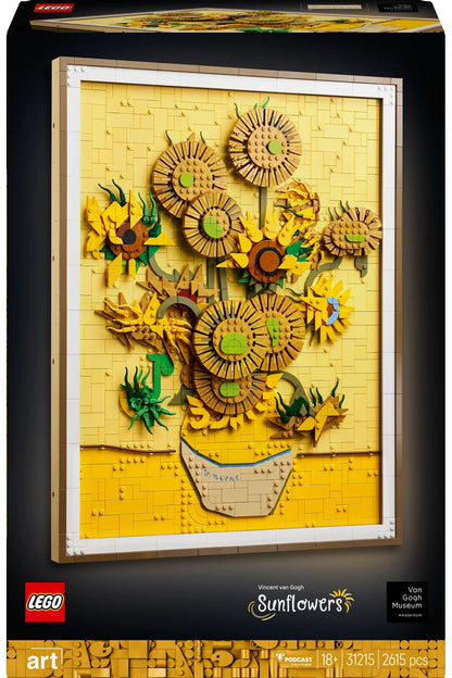 LEGO® Art Vincent van Gogh – Ayçiçekleri 31215 - Yetişkinler için Dekoratif Model Yapım Seti (2615P)