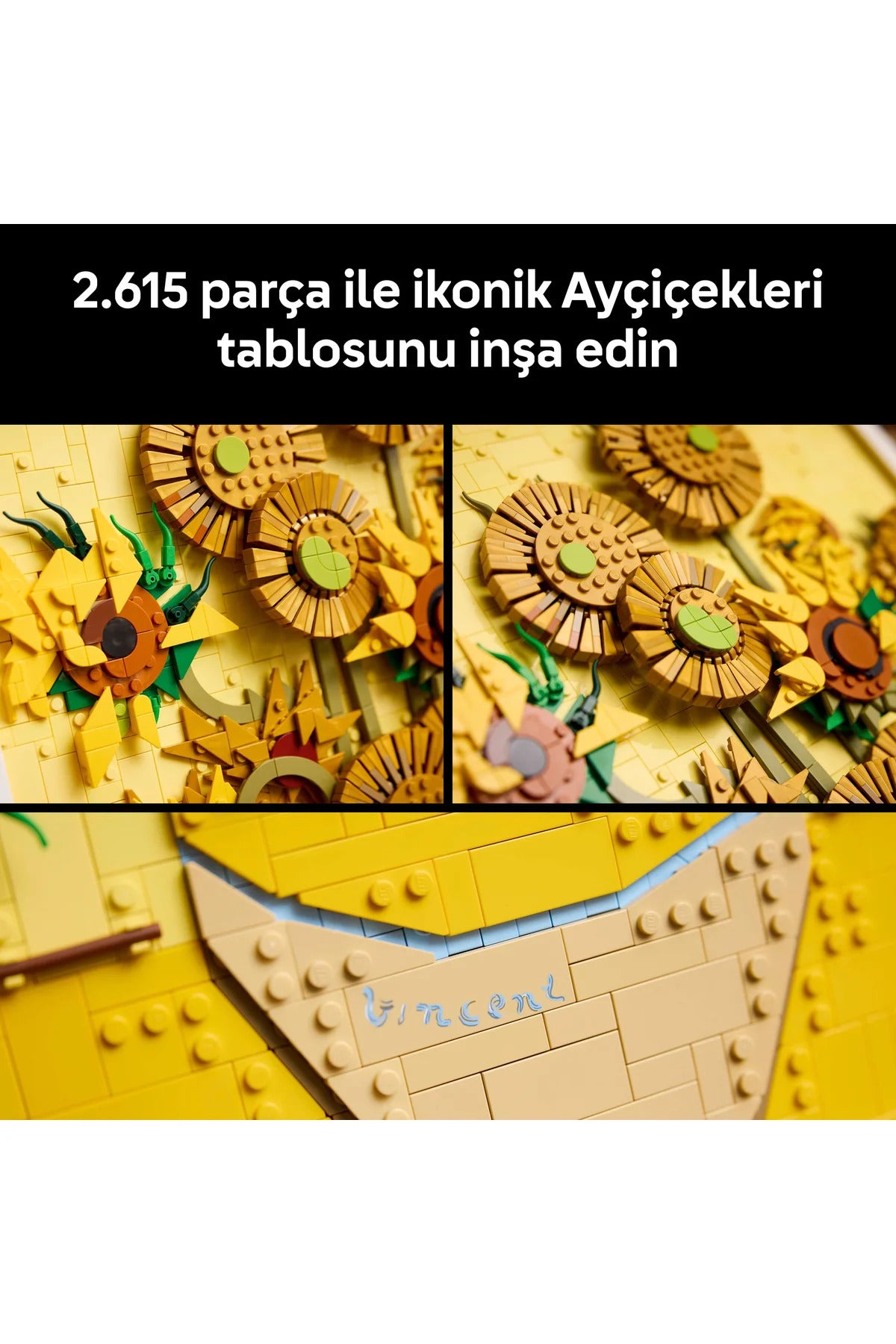 LEGO® Art Vincent van Gogh – Ayçiçekleri 31215 - Yetişkinler için Dekoratif Model Yapım Seti (2615P)