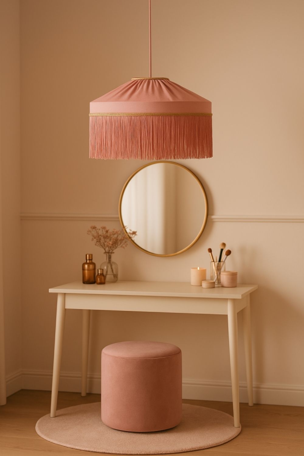 Blush Sarkıt Avize | Romantik Pembe El Yapımı Avize