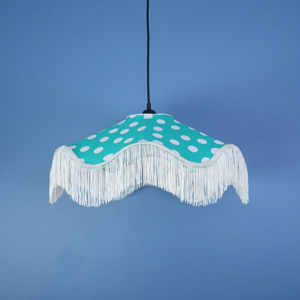 Aurora Sarkıt Avize Koleksiyonu-(Yeşil Beyaz Balerin Puantiye )