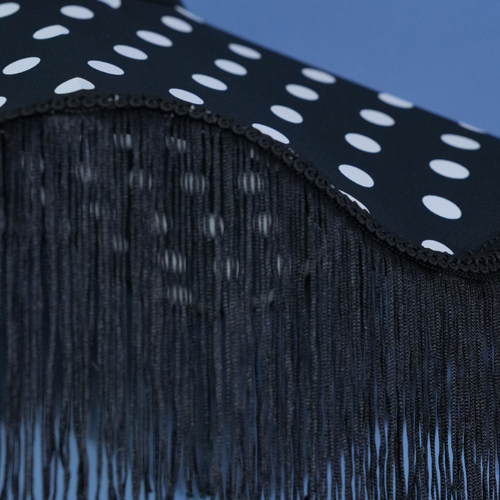 Aurora Sarkıt Avize Koleksiyonu-(Beyaz Benekli Siyah Balerin Pontye)