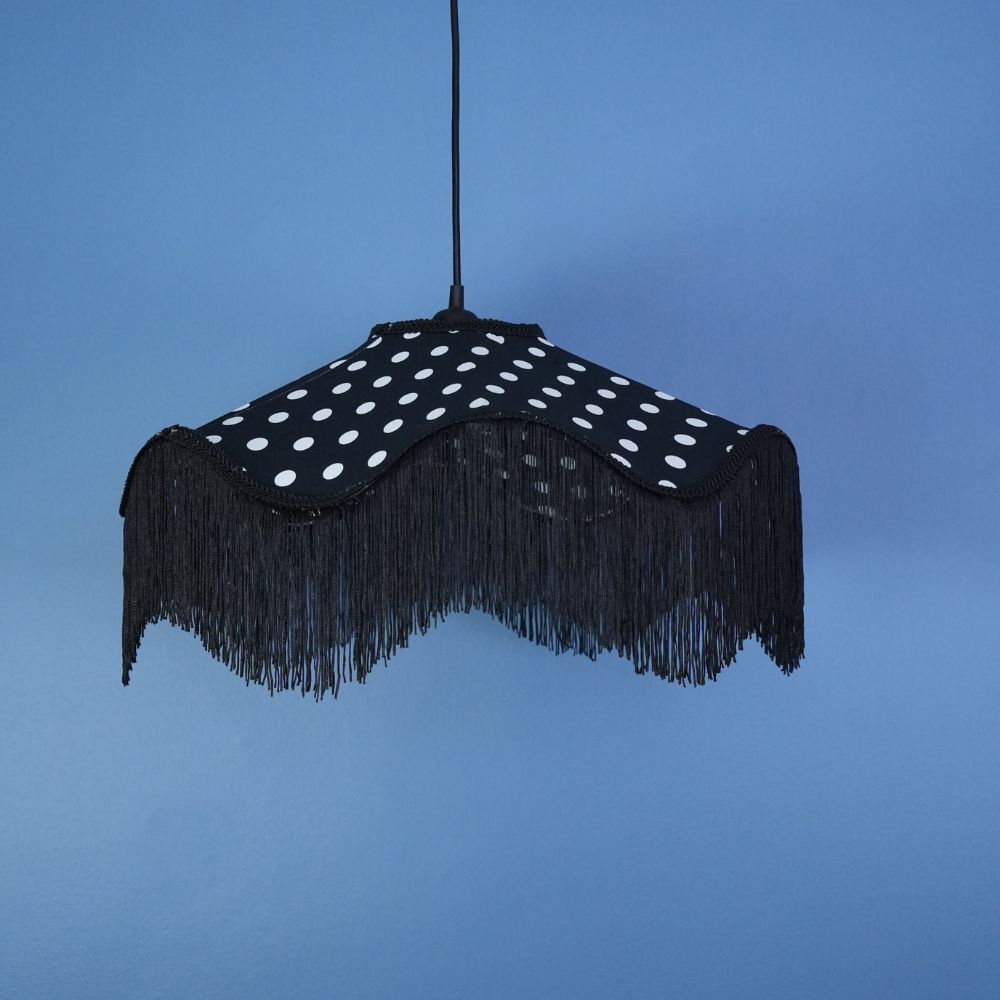 Aurora Sarkıt Avize Koleksiyonu-(Beyaz Benekli Siyah Balerin Pontye)