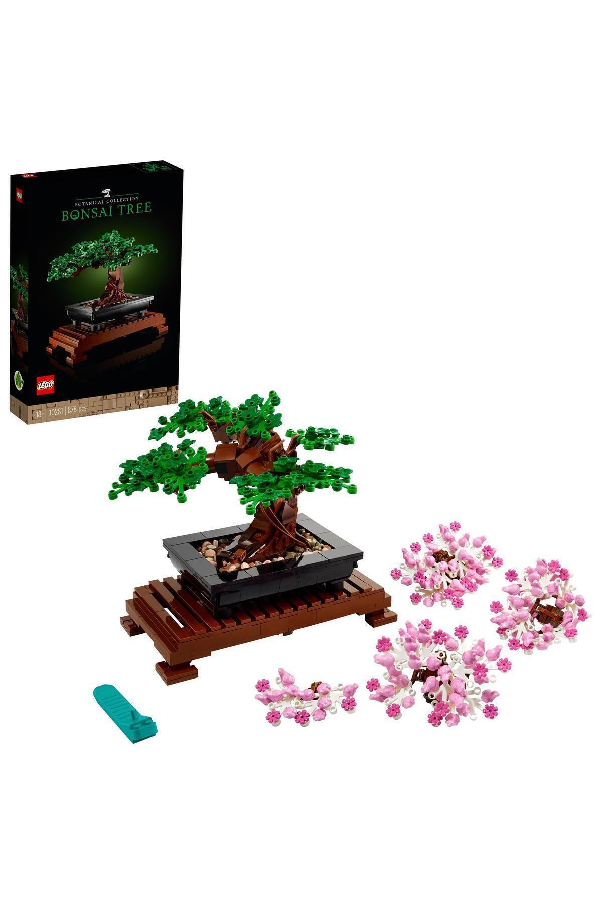 LEGO® Botanicals Bonsai Ağacı 10281 - Yetişkinler için Sergilenebilir Model Yapım Seti (878Parça)