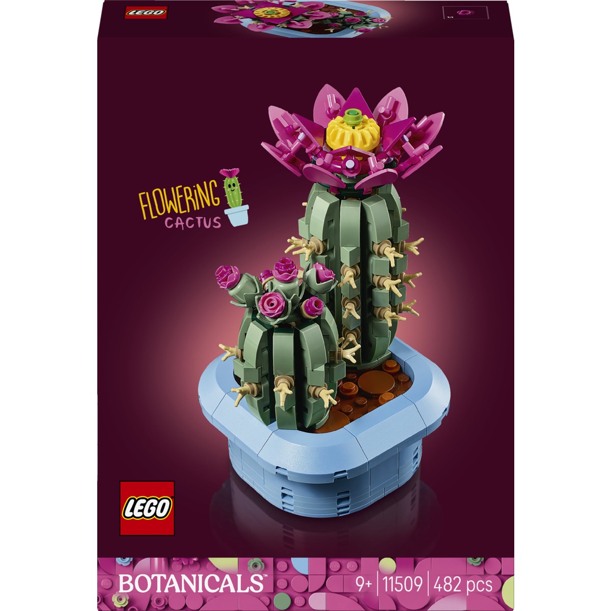 LEGO® Botanicals Çiçekli Kaktüs 11509 - 9 Yas ve Üzeri Çocuklar için 2 Kaktüs Içeren Yaratici Oyuncak Yapim Seti (482 Parça)