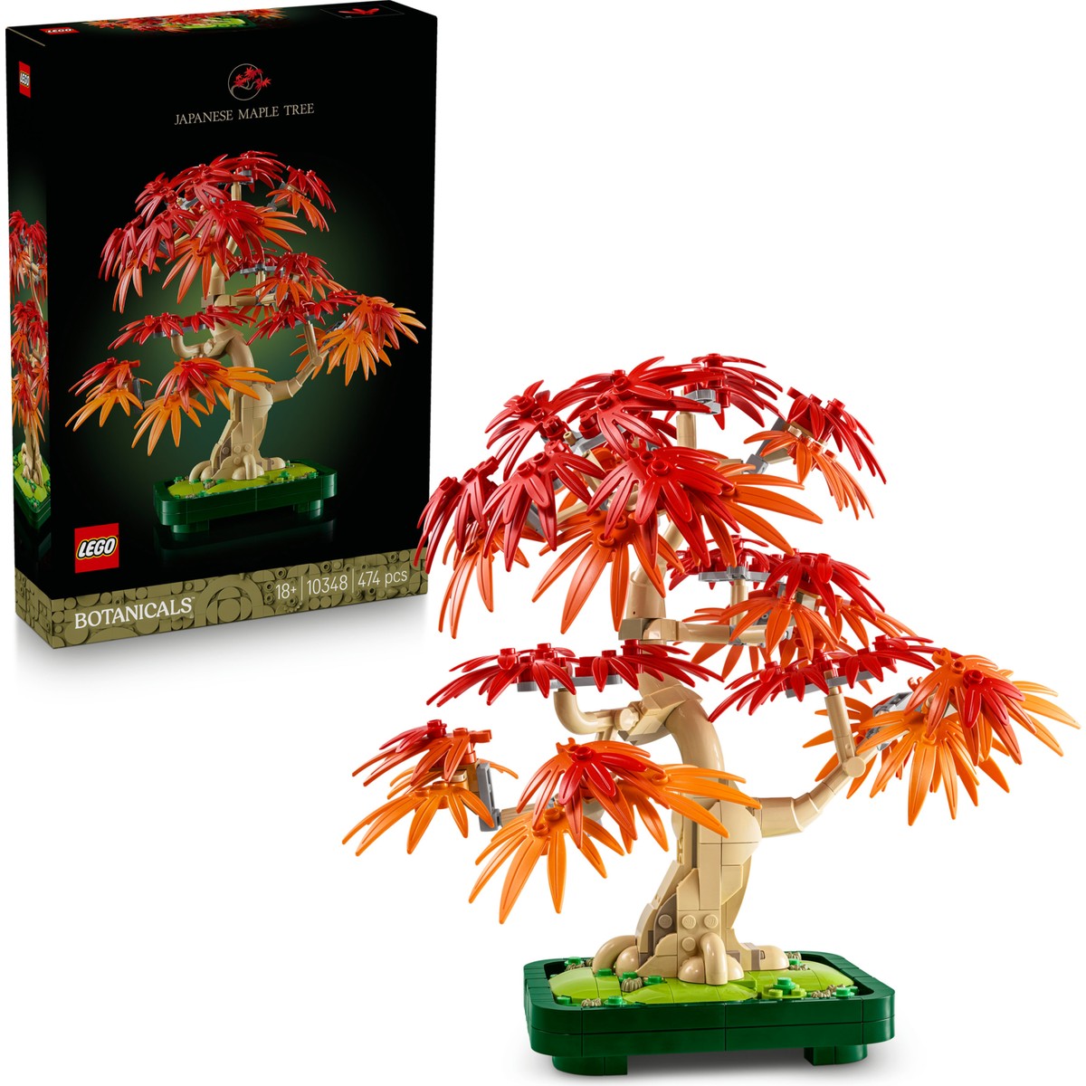 LEGO® Botanicals Japon Kirmizi Akçaagaç Bonsai Agaci 10348 - Yetiskin Bitki Severler için Bitki Modeli Yapim Seti (474 Parça)