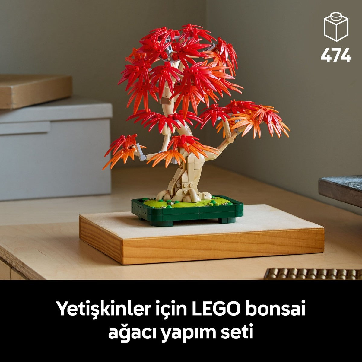 LEGO® Botanicals Japon Kirmizi Akçaagaç Bonsai Agaci 10348 - Yetiskin Bitki Severler için Bitki Modeli Yapim Seti (474 Parça)