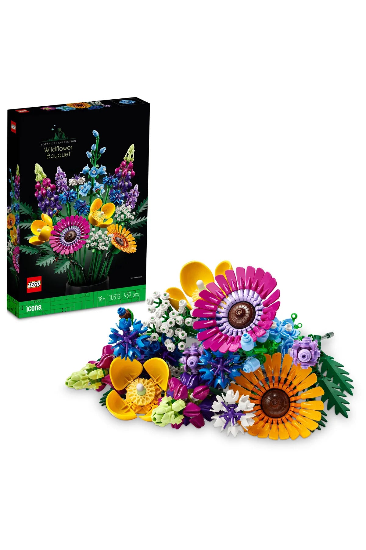 LEGO® Botanicals Kır Çiçekleri Buketi 10313 - Yetişkinler için Koleksiyonluk Model Yapım Seti (939P)
