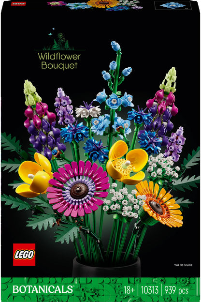 LEGO® Botanicals Kır Çiçekleri Buketi 10313 - Yetişkinler için Koleksiyonluk Model Yapım Seti (939P)