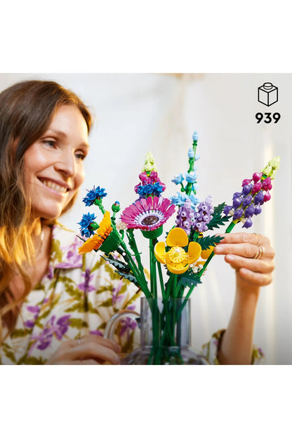 LEGO® Botanicals Kır Çiçekleri Buketi 10313 - Yetişkinler için Koleksiyonluk Model Yapım Seti (939P)