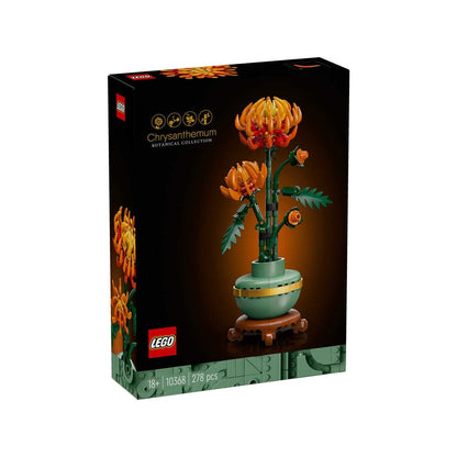LEGO® Botanicals Krizantem 10368 – Yetişkinler için Pastel Yeşil Saksı İçeren Dekoratif Çiçek Modeli Yapım Seti (278 Parça)