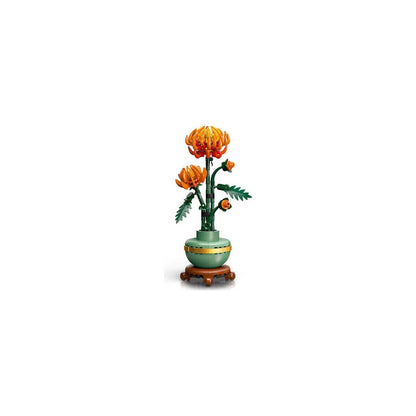 LEGO® Botanicals Krizantem 10368 – Yetişkinler için Pastel Yeşil Saksı İçeren Dekoratif Çiçek Modeli Yapım Seti (278 Parça)
