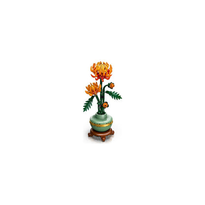 LEGO® Botanicals Krizantem 10368 – Yetişkinler için Pastel Yeşil Saksı İçeren Dekoratif Çiçek Modeli Yapım Seti (278 Parça)