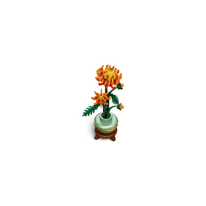 LEGO® Botanicals Krizantem 10368 – Yetişkinler için Pastel Yeşil Saksı İçeren Dekoratif Çiçek Modeli Yapım Seti (278 Parça)