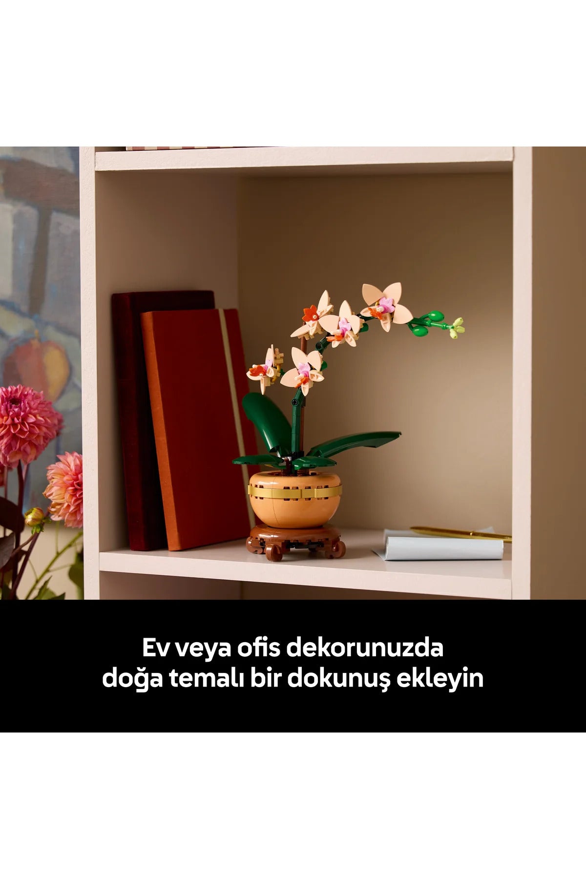 LEGO® Botanicals Mini Orkide 10343 - Yetişkinler için Dekoratif Çiçek Yapım Seti (274 P)