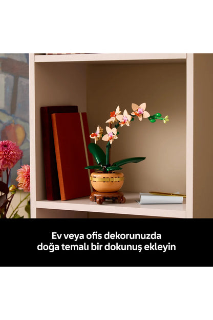 LEGO® Botanicals Mini Orkide 10343 - Yetişkinler için Dekoratif Çiçek Yapım Seti (274 P)
