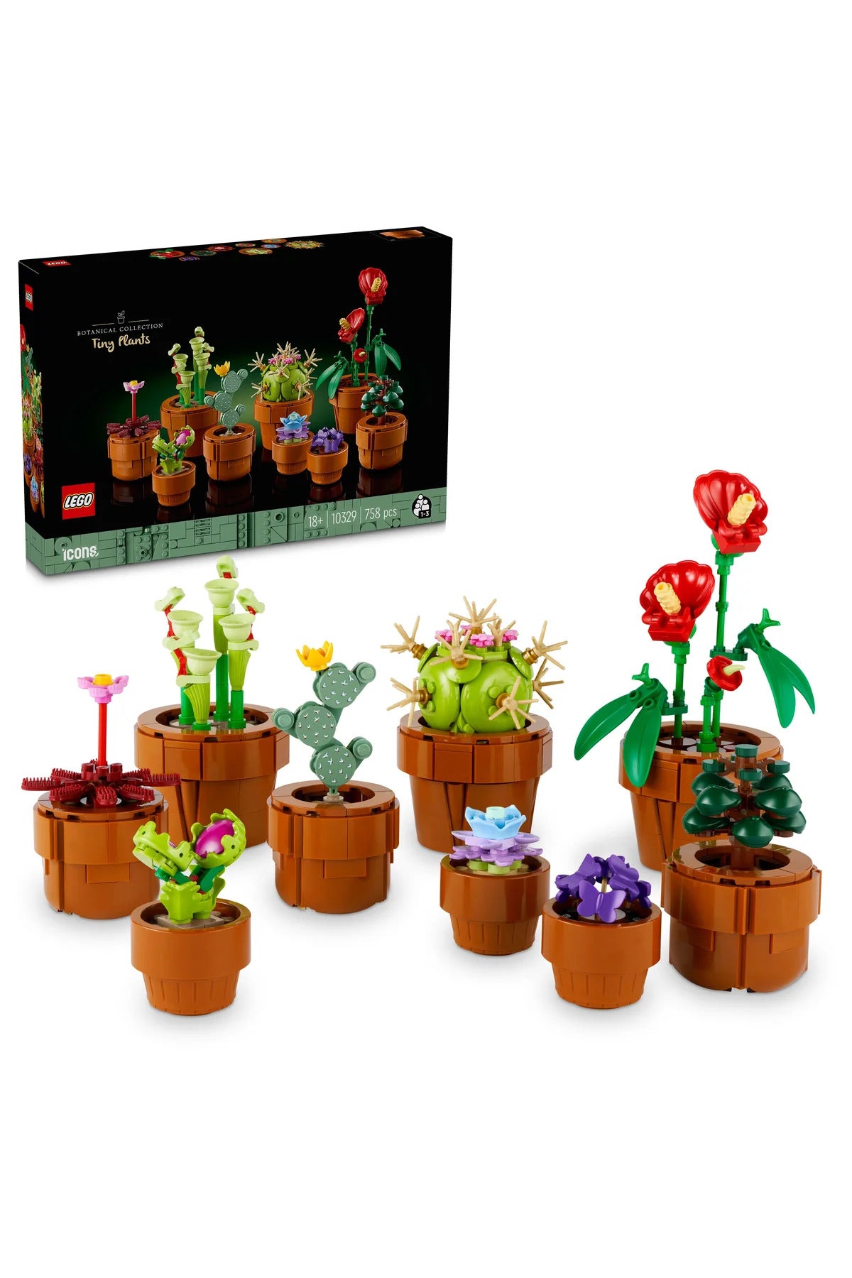 LEGO® Botanicals Minik Bitkiler 10329 - 18+ Yaratıcı Model Yapım Seti (758Parça)