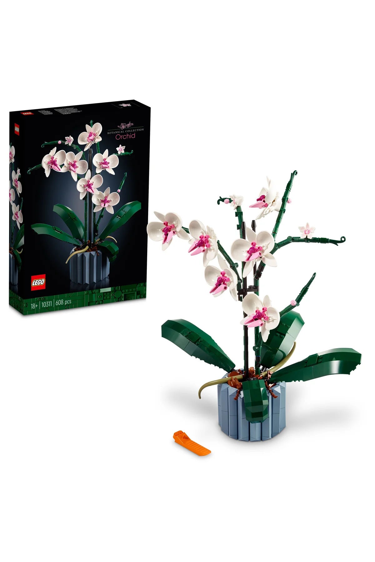 LEGO® Botanicals Orkide 10311 - Yetişkinler için Sergilenebilir Çiçek Modeli Yapım Seti (608 Parça)