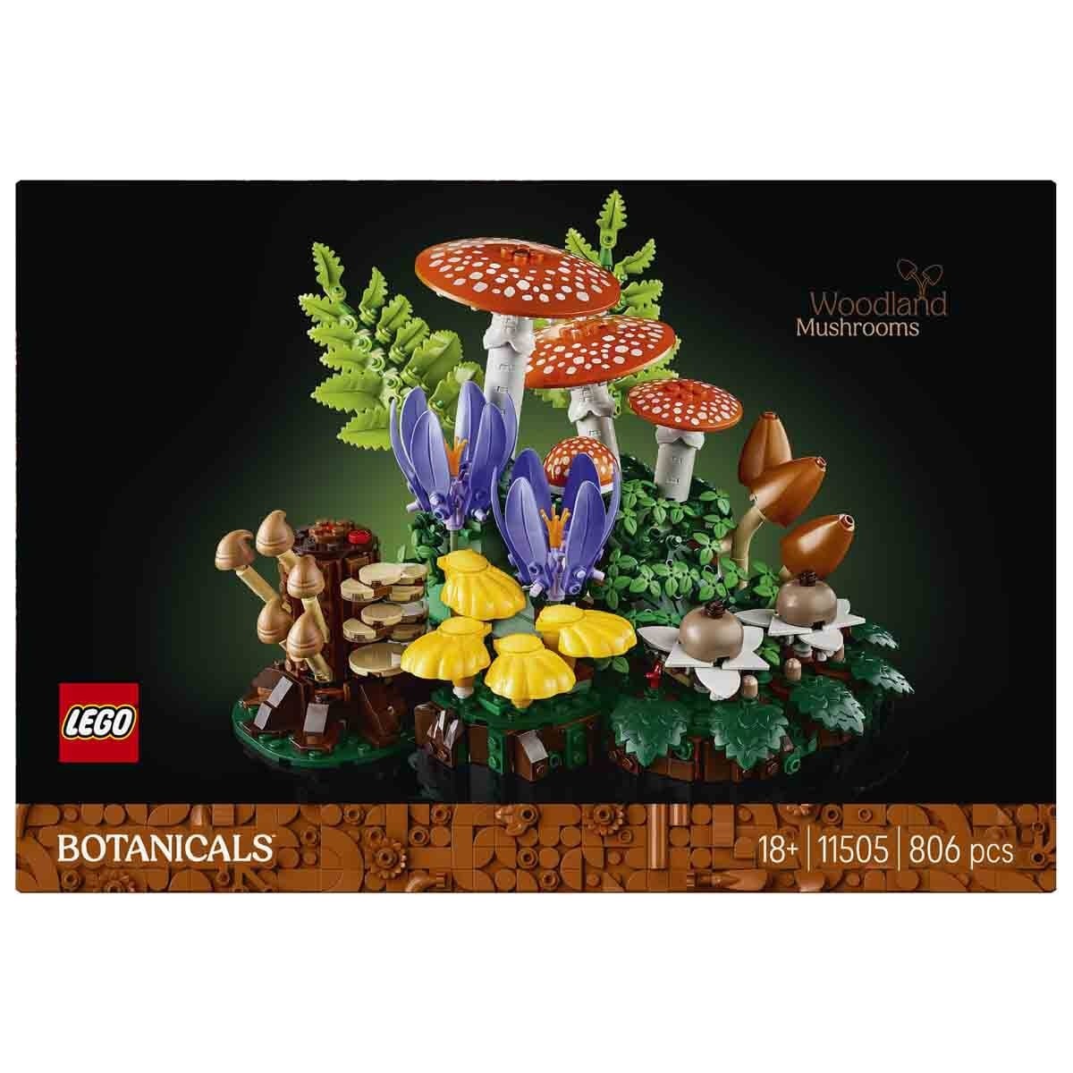 LEGO® Botanicals Orman Mantarları 11505 806 Parça Yetişkinler İçin Hediyelik Dekoratif Mantar Seti