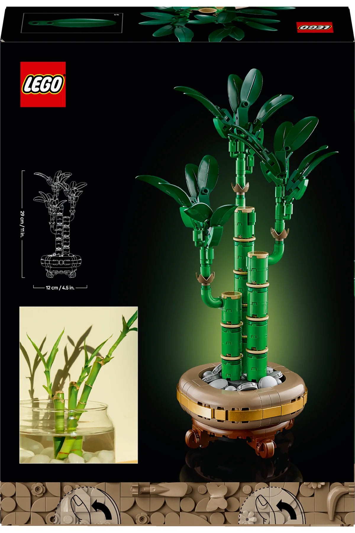 LEGO® Botanicals Şans Bambusu 10344 - Doğasever Yetişkinler için Dekoratif Bitki Yapım Seti (325P)