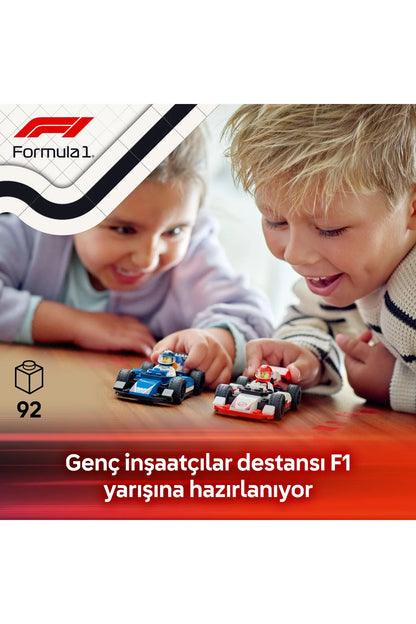 LEGO ® City F1® Williams Racing ve Haas F1® Yarış Arabaları 60464 - 4+ Oyuncak Yapım Seti (92Parça)