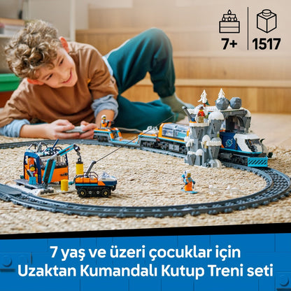 LEGO® City Kaşiflerin Kuzey Kutbu Ekspres Treni 60470 - 7 Yaş ve Üzeri Çocuklar Için Yaratıcı Oyuncak Yapım Seti (1517 Parça)