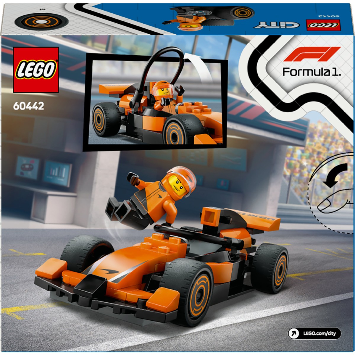 LEGO® City McLaren Yarış Arabalı F1® Sürücüsü 60442 - 6 Yaş & Üzeri Çocuklar için Yaratıcı Oyuncak Yapım Seti (86 Parça)