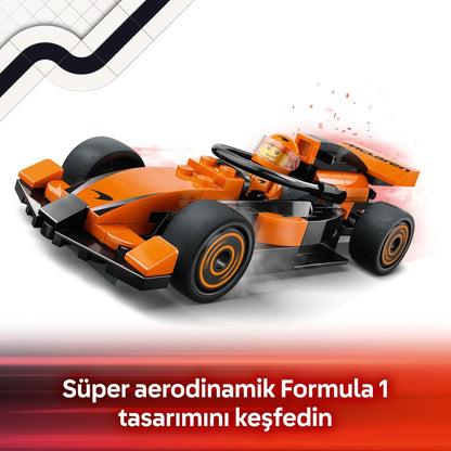 LEGO® City McLaren Yarış Arabalı F1® Sürücüsü 60442 - 6 Yaş & Üzeri Çocuklar için Yaratıcı Oyuncak Yapım Seti (86 Parça)